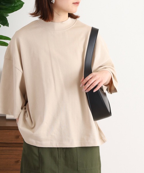 FUNALIVE（ファンアライブ） tシャツ モックネック5分袖ビックTシャツ