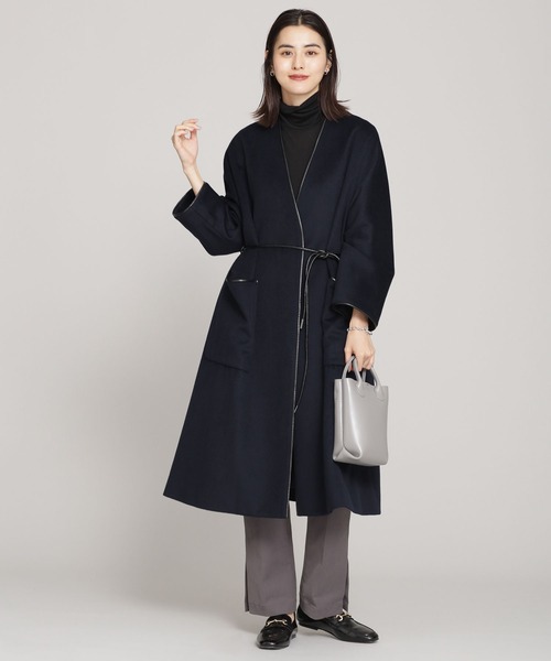 ナノユニバース　新品未使用　ライナー脱着　モッズコート　ネイビー　サイズ38 NANO universe（ナノ・ユニバース） ノーカラーコート 38 ネイビー