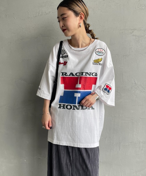tシャツ 「HONDA×JEANS FACTORY/ホンダ×ジーンズファクトリー」 HONDA コラボレーション レーシング ジャージTシャツ レディ セール】[HONDA×JEANS FACTORY/ホンダ×ジーンズファクトリー