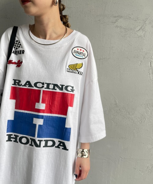 tシャツ 「HONDA×JEANS FACTORY/ホンダ×ジーンズファクトリー」 HONDA コラボレーション レーシング ジャージTシャツ レディ JEANS FACTORY tシャツ 「HONDA×JEANS FACTORY/ホンダ×ジーンズ