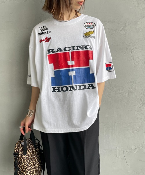 tシャツ 「HONDA×JEANS FACTORY/ホンダ×ジーンズファクトリー」 HONDA コラボレーション レーシング ジャージTシャツ レディ JEANS FACTORY tシャツ 「HONDA×JEANS FACTORY/ホンダ×ジーンズ