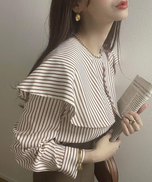 「URBAN RESEARCH ROSSO WOMEN」 ノースリーブブラウス FREE ブラウン レディース URBAN RESEARCH ROSSO WOMEN」 ノースリーブブラウス FREE