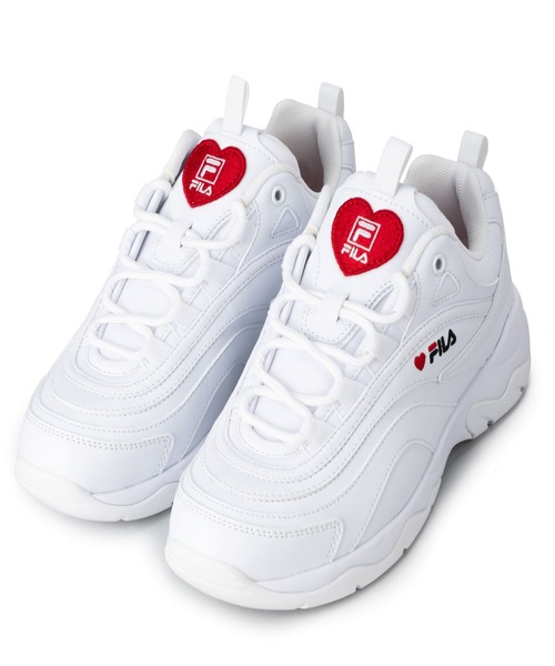 FILA 「FILA」 ローカットスニーカー 23.5cm ホワイト×レッド