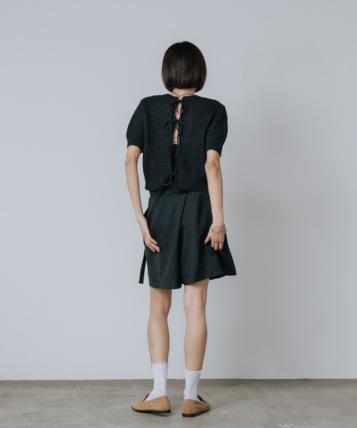 LE CIEL BLEU（ルシェルブルー） パンツ Tucked Front Shorts タック