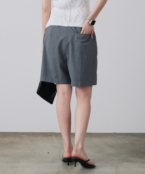 LE CIEL BLEU（ルシェルブルー） パンツ Tucked Front Shorts タック