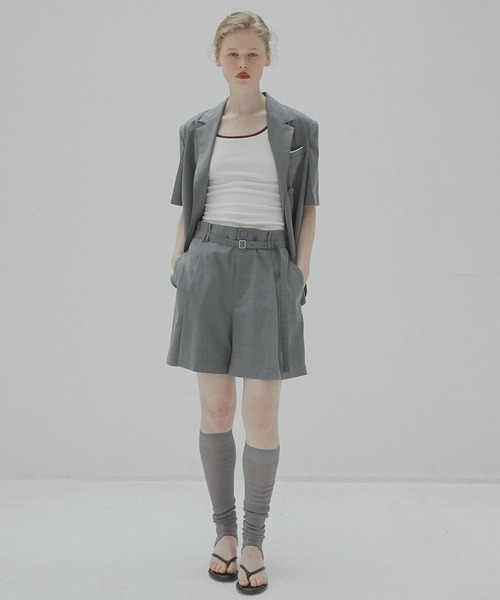 LE CIEL BLEU（ルシェルブルー） パンツ Tucked Front Shorts タック