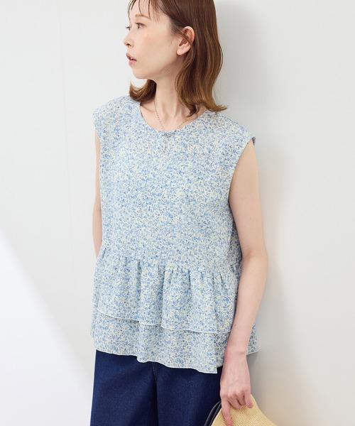 JOURNAL STANDARD L'ESSAGE 　小花柄 ブラウス JOURNAL STANDARD L'ESSAGE タックスリーブシャツ 小花柄 - メルカリ