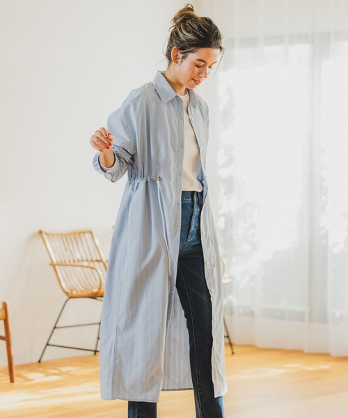 BAYFLOW 「BAYFLOW」 シャツワンピース MEDIUM ライトブルー