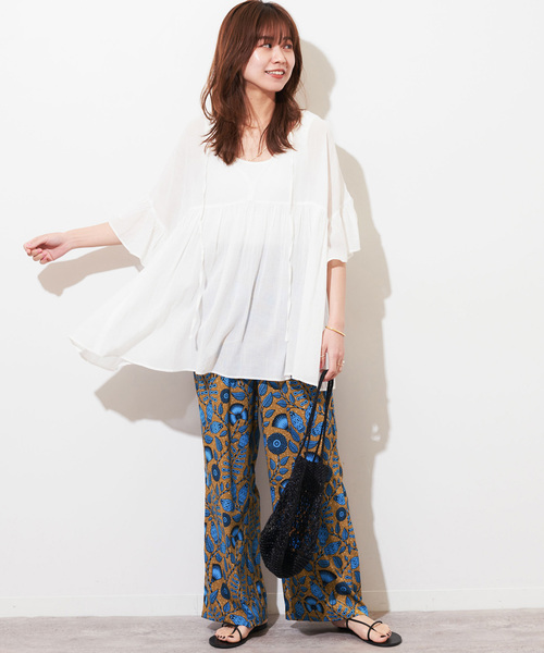 JOURNAL STANDARD reluneアフリカンフラワーパンツ JOURNAL STANDARD relume｜《WEB限定追加予約4》アフリカン