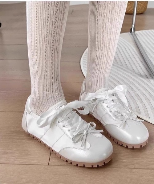 FUNdaysion スニーカー バレエコアリボンスニーカー レディース