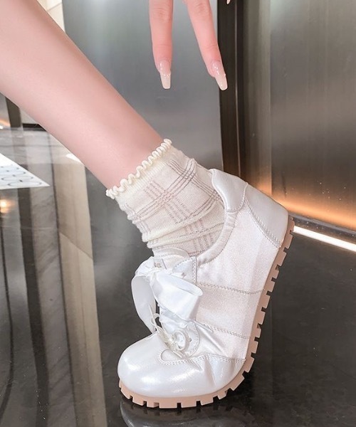 FUNdaysion スニーカー バレエコアリボンスニーカー レディース