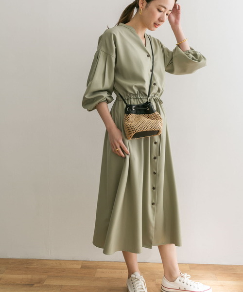 URBAN RESEARCH（アーバンリサーチ） 長袖ワンピース 38 ライトカーキ