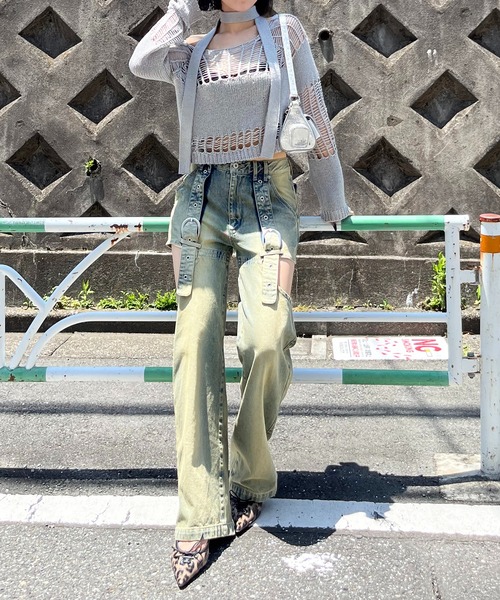 spiralgirl デニムパンツ SPIRALGIRL（スパイラルガール） ジーンズ デニム デニムパンツ ベルト