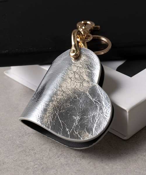 Hashibami（ハシバミ） キーケース 「HASHIBAMI」ハート型 メタリック