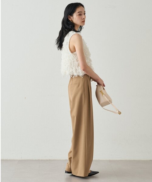 ニット セーター チュールループニットベスト レディース Loungedress ニット セーター チュールループニットベスト