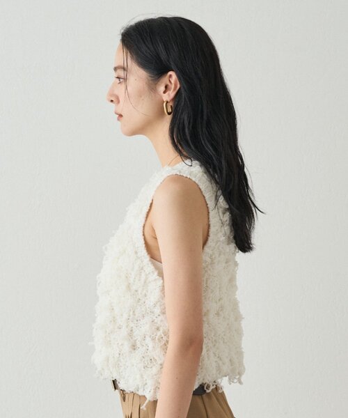 ニット セーター チュールループニットベスト レディース Loungedress ニット セーター チュールループニットベスト