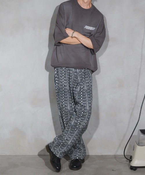 「Perushu」 7分袖Tシャツ MEDIUM ベージュ メンズ