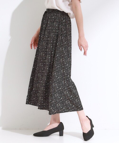 DRESKIP パンツ 「S-LL/裏地ひんやり」スカート見えで上品に マット