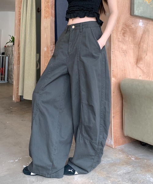 MONO8 カーゴパンツ ワイドシルエットカーゴパンツ レディース