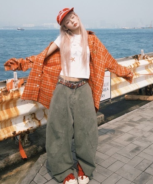 MONO8 カーゴパンツ ワイドシルエットカーゴパンツ レディース