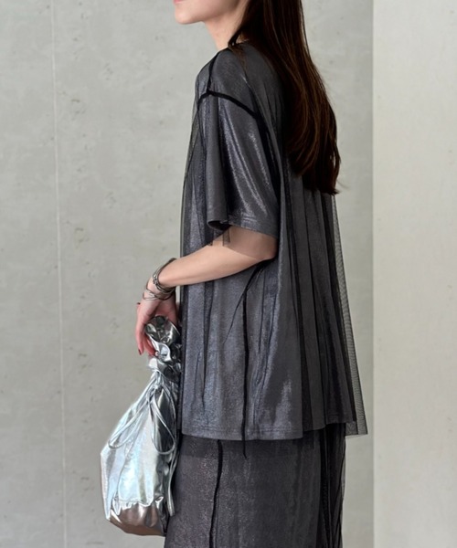 「Per sist ence」 半袖カットソー FREE オフホワイト レディース_画像7