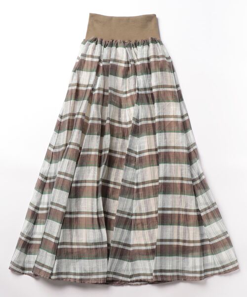 「en recre」 フレアスカート 2 グリーン レディース_画像6