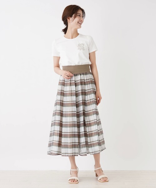 「en recre」 フレアスカート 2 グリーン レディース_画像8