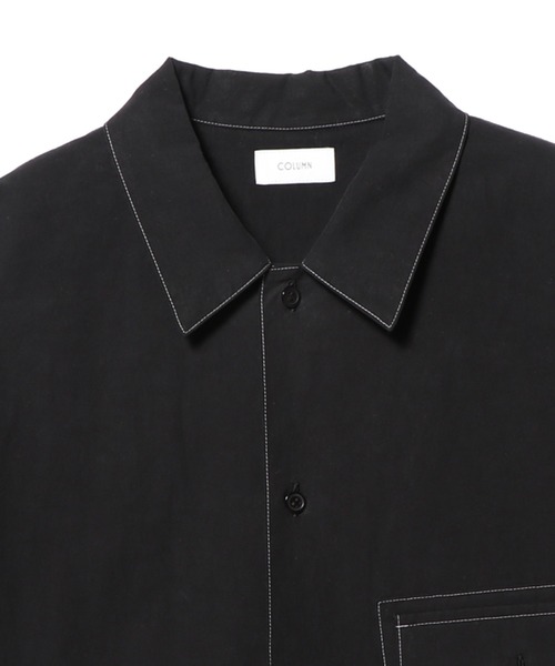 「COLUMN」 半袖シャツ MEDIUM ベージュ メンズ_画像6