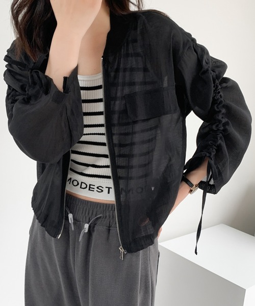 「DIAVEL」 ジップアップブルゾン M ブラック レディース_画像5