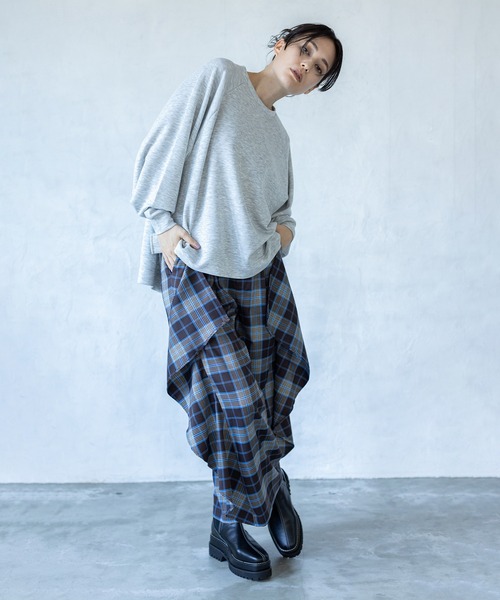 オズモーシス（OSMOSIS）/チェックカスケードパンツ OSMOSIS（オズモーシス） パンツ チェックカスケードパンツ レディース