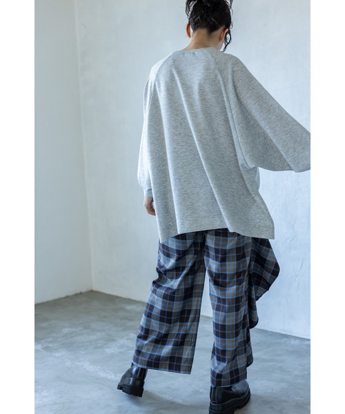 OSMOSIS（オズモーシス） パンツ チェックカスケードパンツ レディース