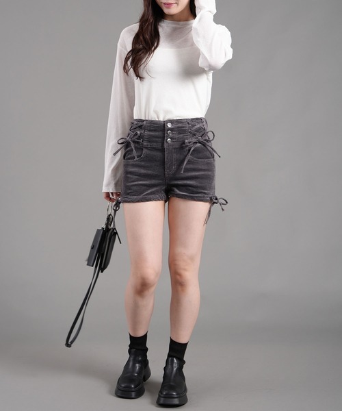 WORKS パンツ ダブルレースアップショートパンツ ストレッチ