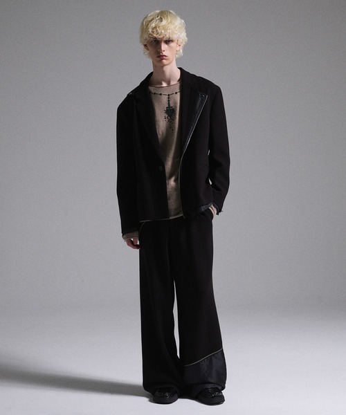 GRANCY セーター ニット 「GRANCY」Print Design Sheer Knit