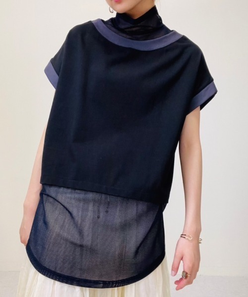 「DOLLUPOOPS」 半袖カットソー 38 カーキ レディース_画像4