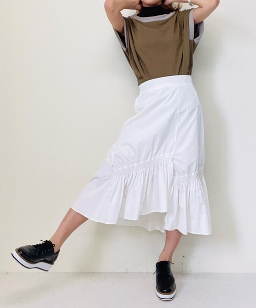 「DOLLUPOOPS」 半袖カットソー 38 カーキ レディース_画像7