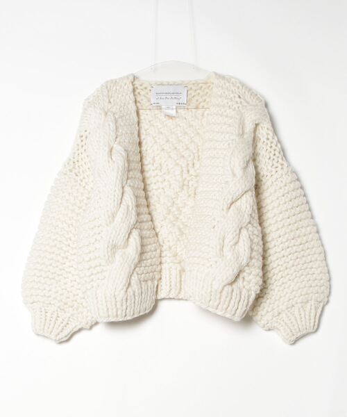 【最終お値下げI Love Mr. Mittens】ニットカーディガン ホワイト I Love Mr Mittens DIAMOND ボンバーニットカーディガン ホワイト