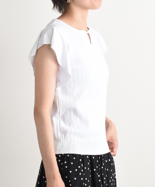 「INTERPLANET」 ノースリーブニット FREE オフホワイト レディース_画像6
