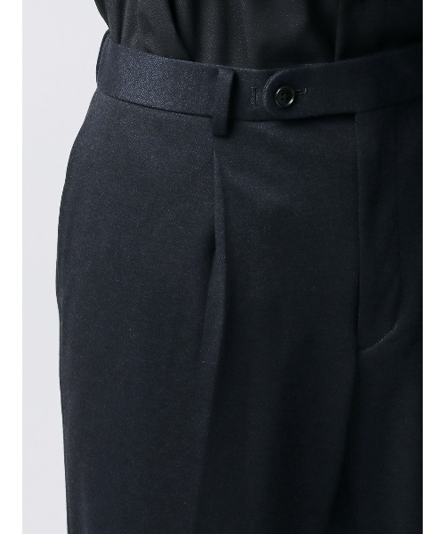 スラックス タックテーパードパンツ ウォッシャブル ストレッチ