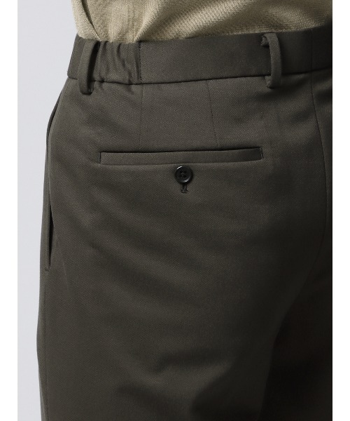スラックス タックテーパードパンツ ウォッシャブル ストレッチ