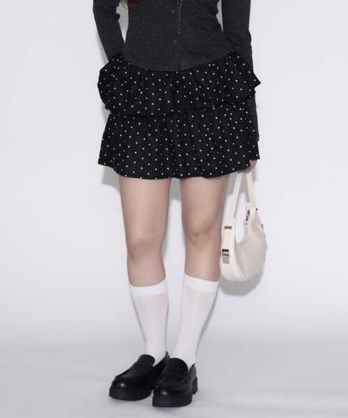 tinkerend（ティンカーエンド） スカート Dot Tiered Mini Skirt