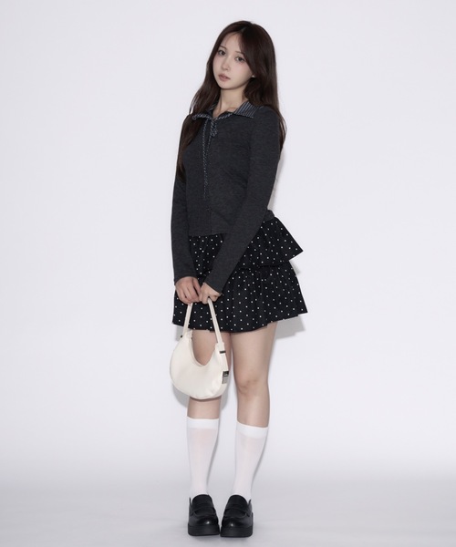 tinkerend（ティンカーエンド） スカート 夏 Dot Tiered Mini Skirt