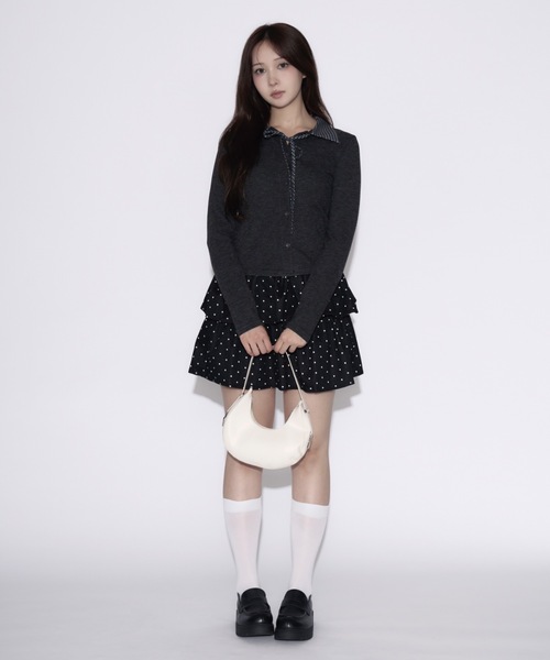 tinkerend（ティンカーエンド） スカート 夏 Dot Tiered Mini Skirt
