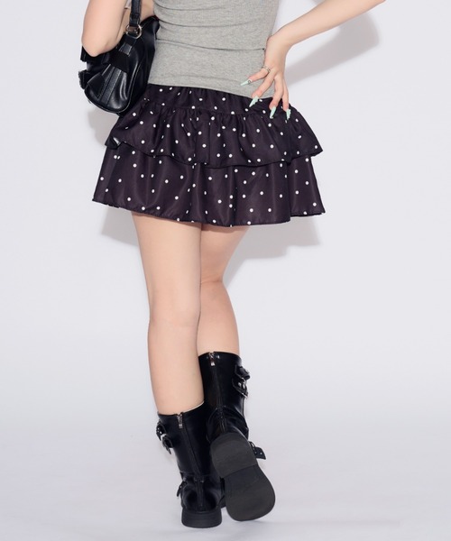 tinkerend（ティンカーエンド） スカート 夏 Dot Tiered Mini Skirt