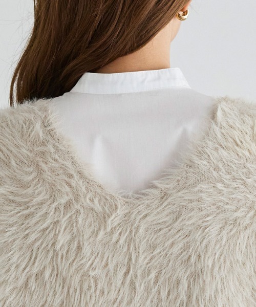 「Pierrot」 ニットベスト L グレー レディース_画像6