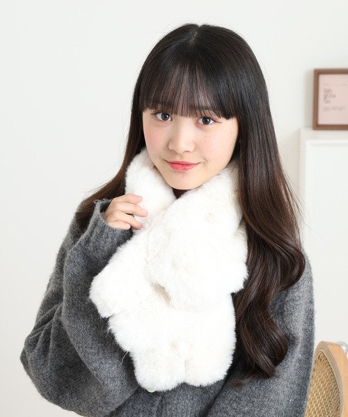 FUNALIVE（ファンアライブ） マフラー ストール ネコちゃんファーティ