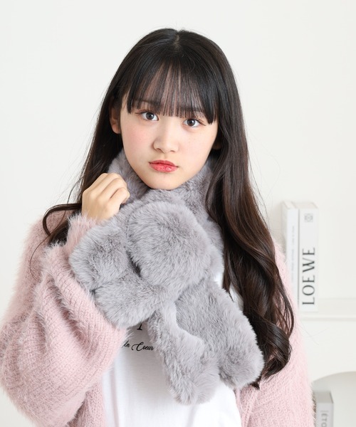 FUNALIVE（ファンアライブ） マフラー ストール ネコちゃんファーティ