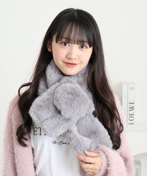 FUNALIVE（ファンアライブ） マフラー ストール ネコちゃんファーティ