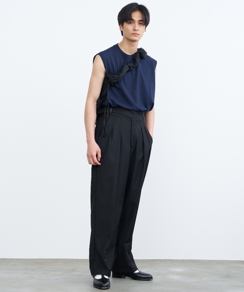 「SINSS」 ノースリーブトップス LARGE ブラック メンズ_画像5