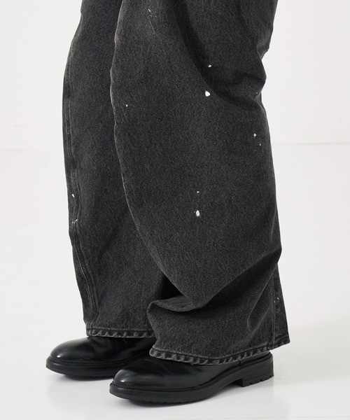 ワイドパンツ ジーンズ 別注 TWISTED CURVED LEG JEANS メンズの画像