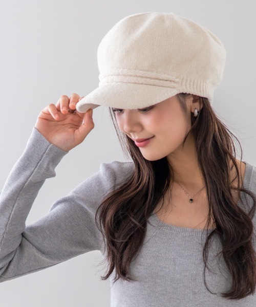 polcadot（ポルカドット） 帽子 キャスケット やわらかモール